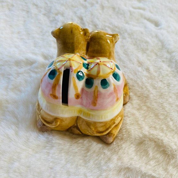 Lefton Coin Bank Double Camel Loving Couple 4 X 3.25 inches 2003 - Picture 6 of 12